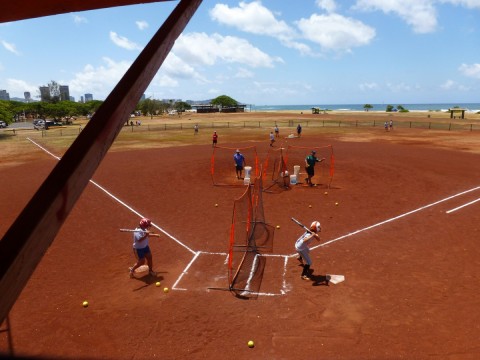 Batting Showcase at the New City College Camp