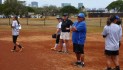 Coach Wente of Central Arizon and Coach Yamaguchi of Chaminade